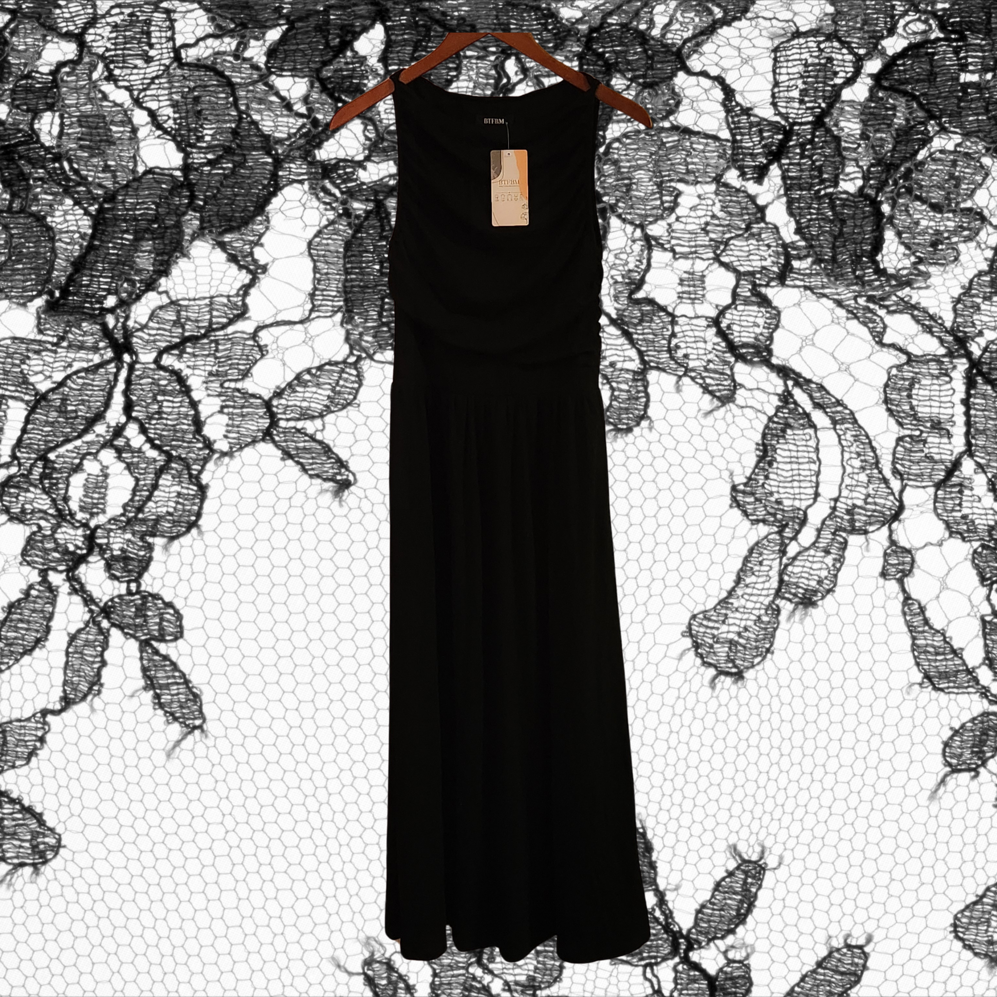 Maxi Summer Dress Womens Tank Boat Neck Sleeveless BTFBM