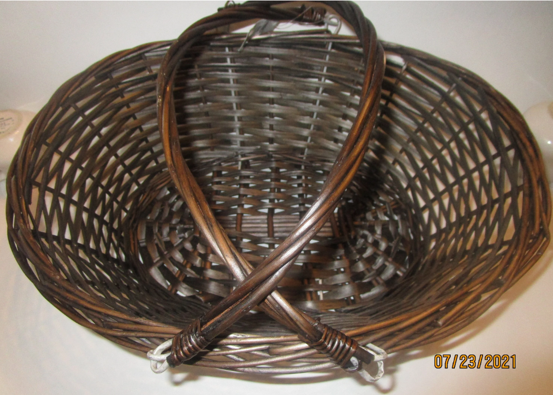 16" Coffee Color Wicker Basket with Handles Will Make a nice Easter Basket