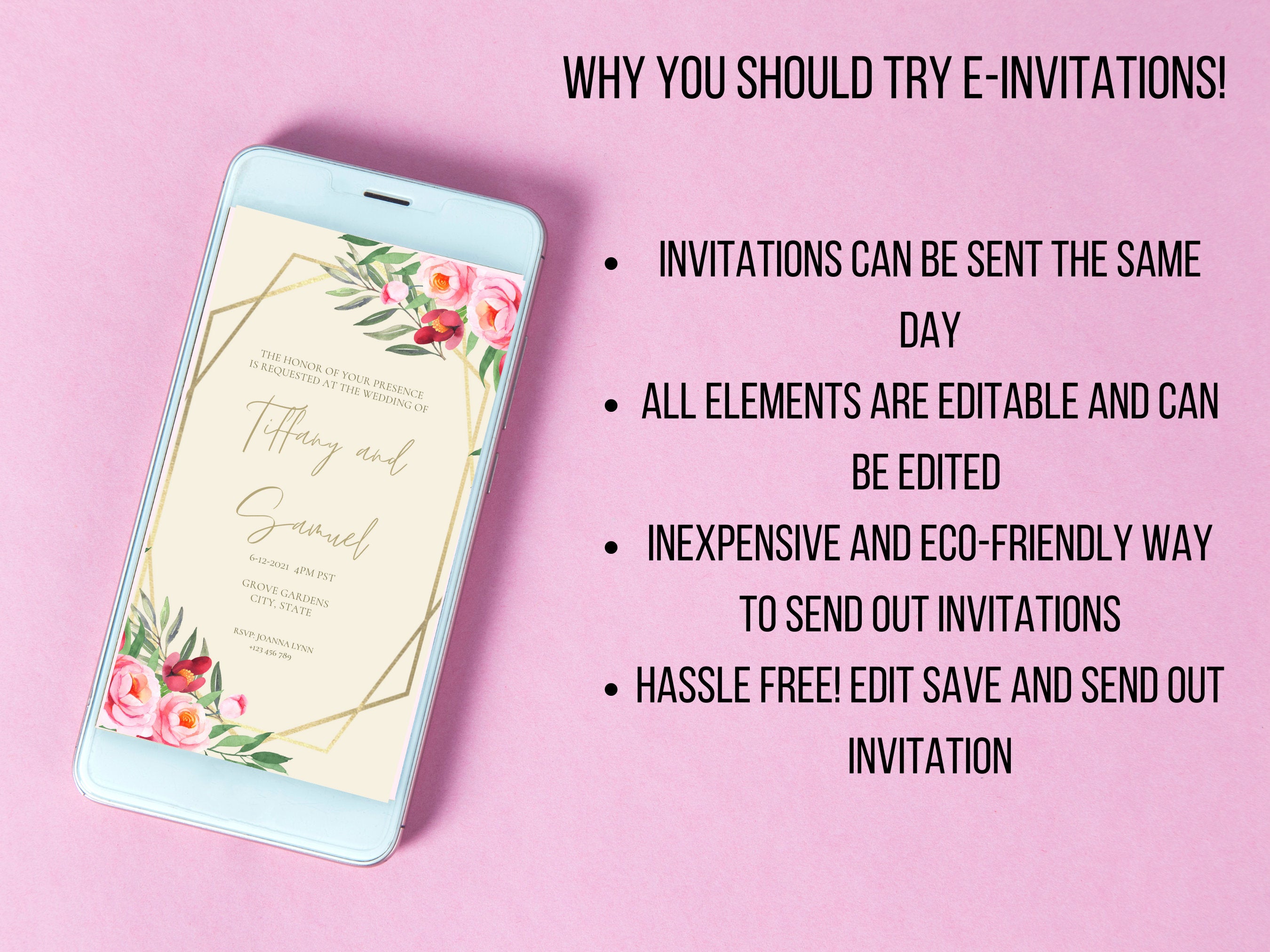 Wedding Invitation, Instant Download, Editable Template, wedding Template, DIY Wedding invite
