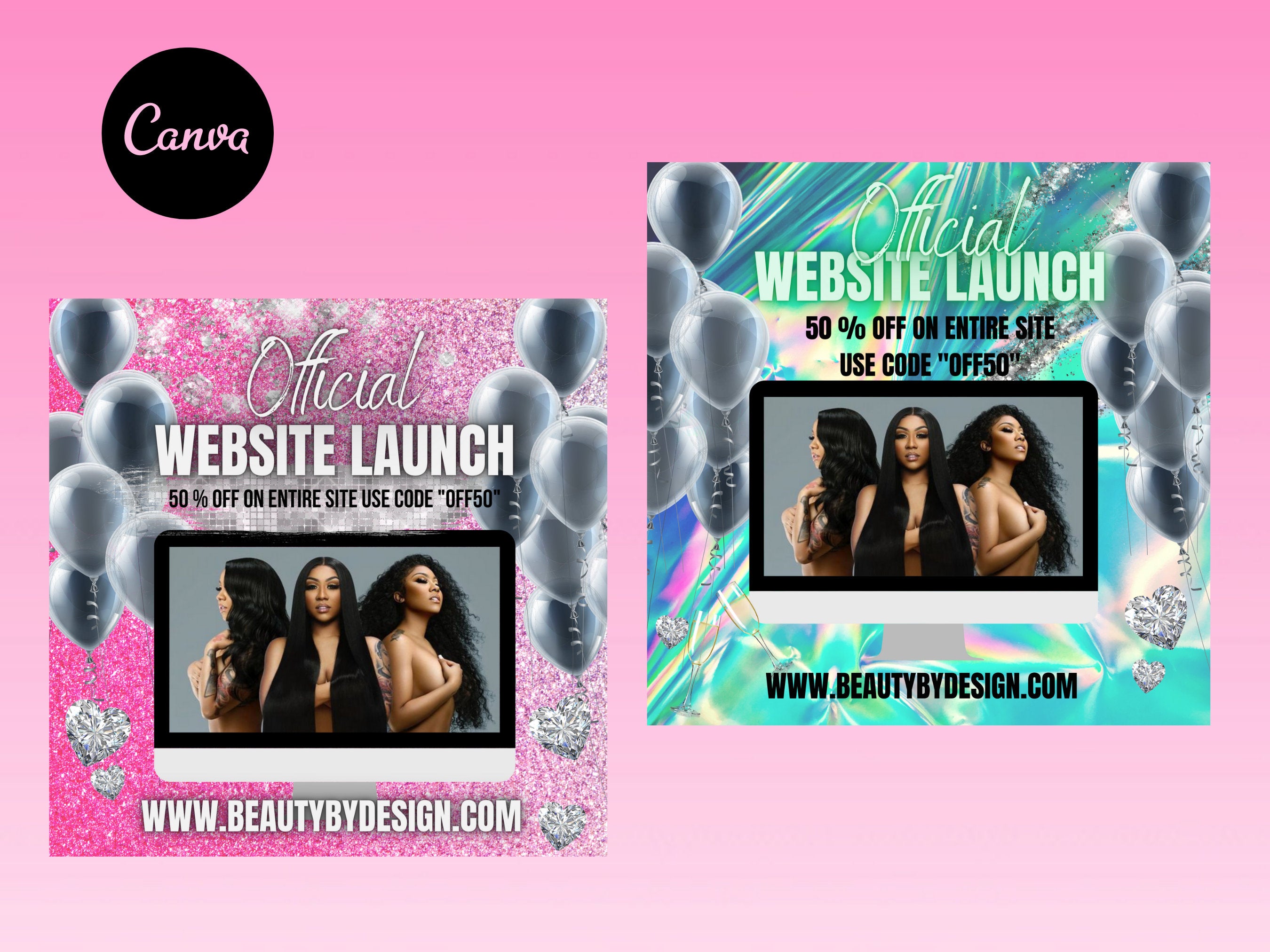 Social Media Flyers, Bundle Deal, Instant Download, Website Launch, Sale Flyer