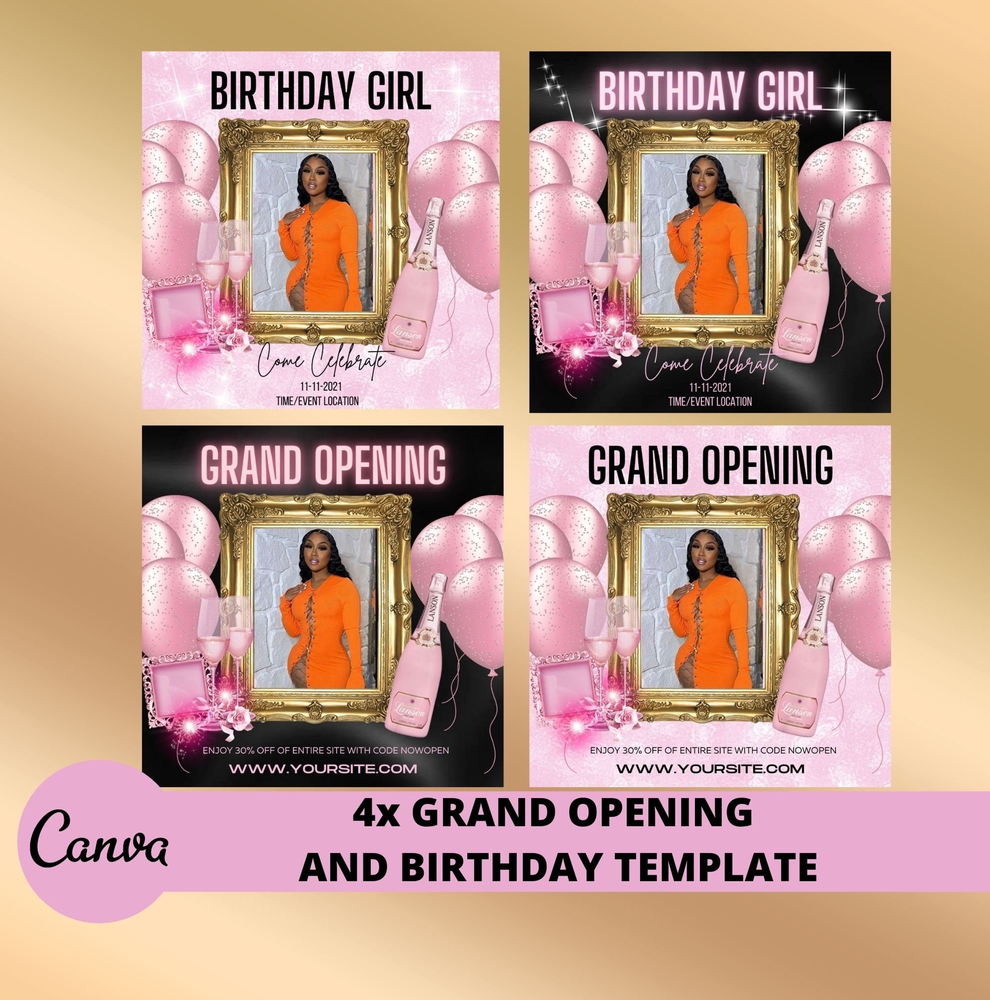 Celebration template, birthday, grand opening, baby shower, template