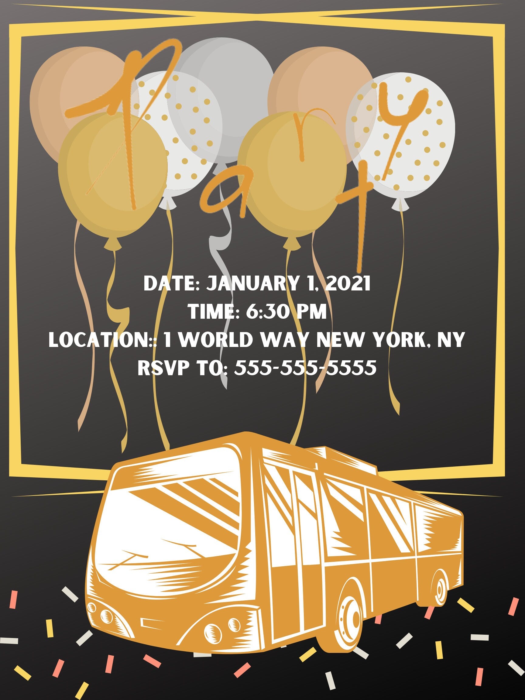 Party Bus Flyer