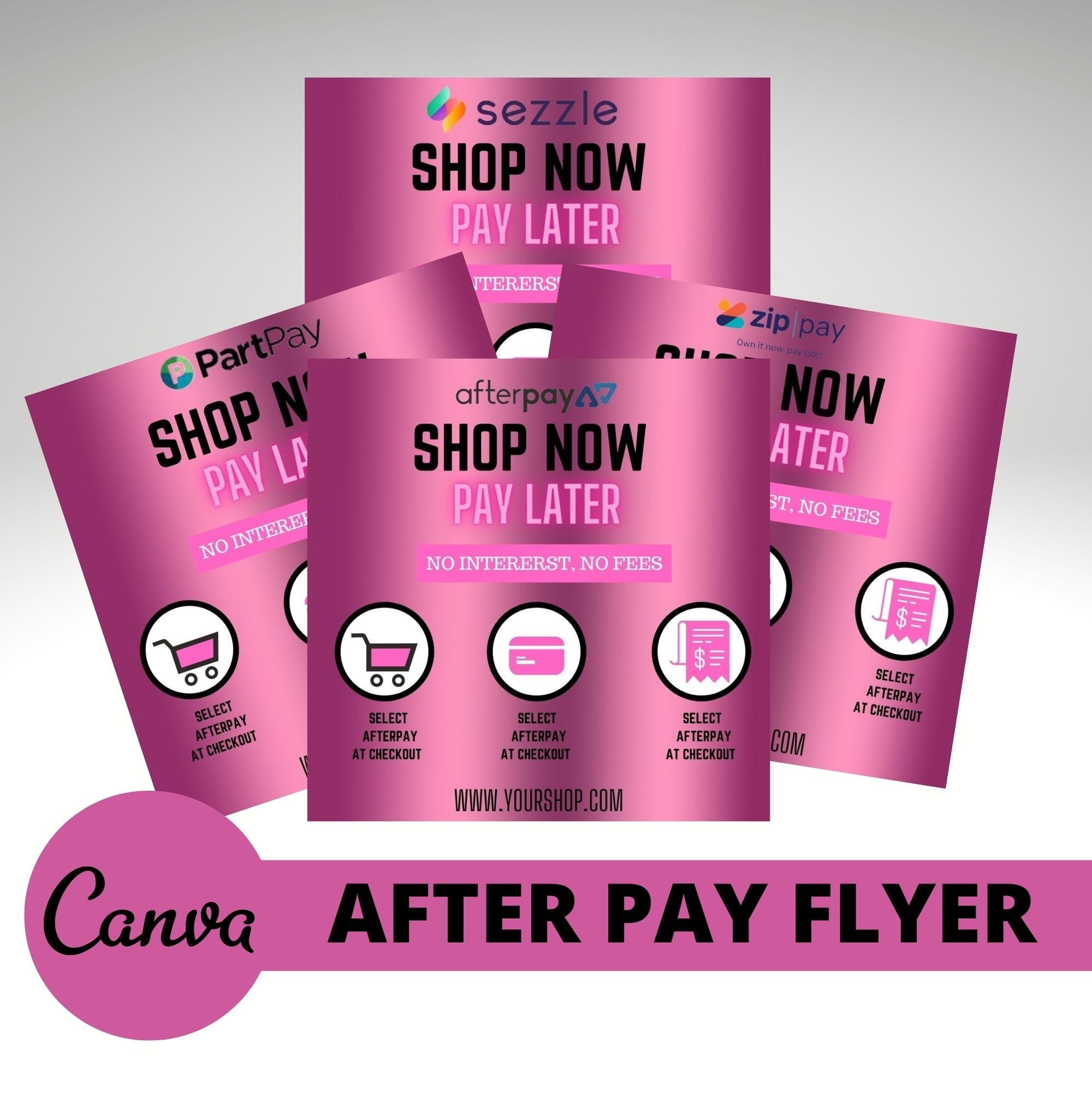 Shop Now Flyer, Business Flyer, Afterpay flyer, store Flyer, Shop Flyer, Pay Later, DIY