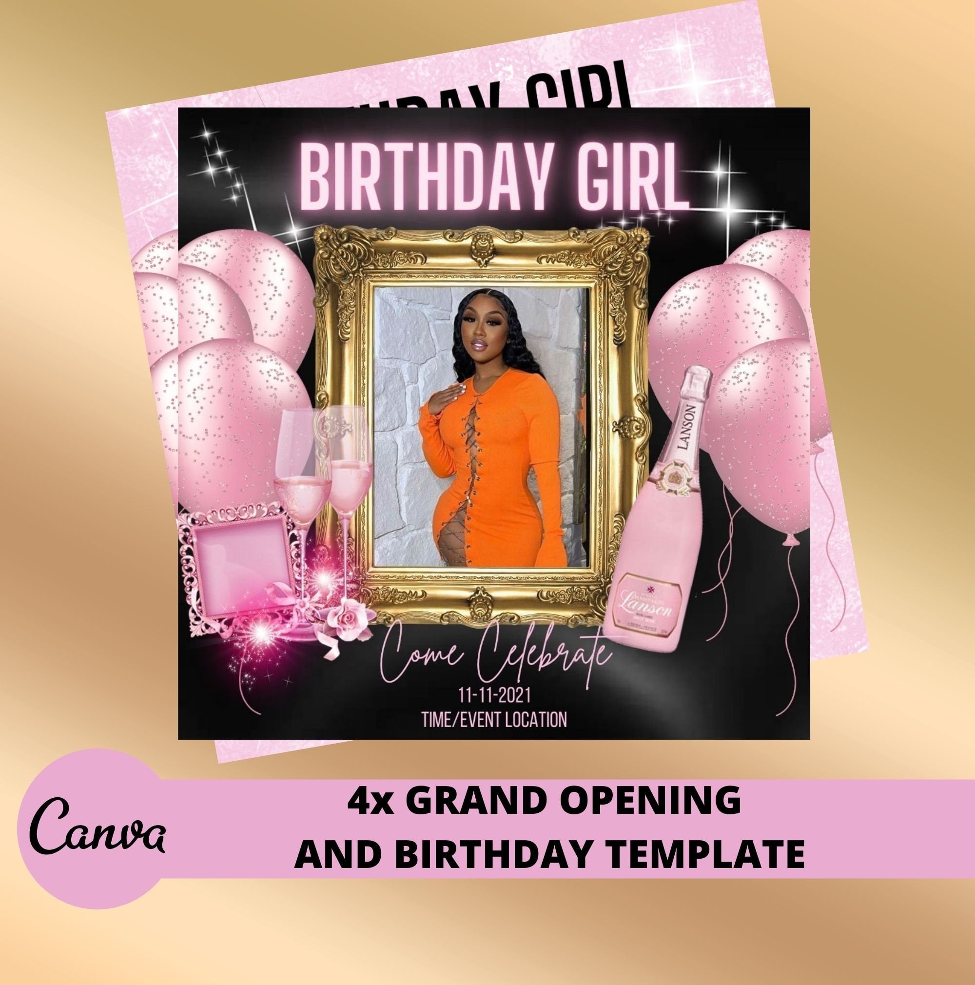 Celebration template, birthday, grand opening, baby shower, template