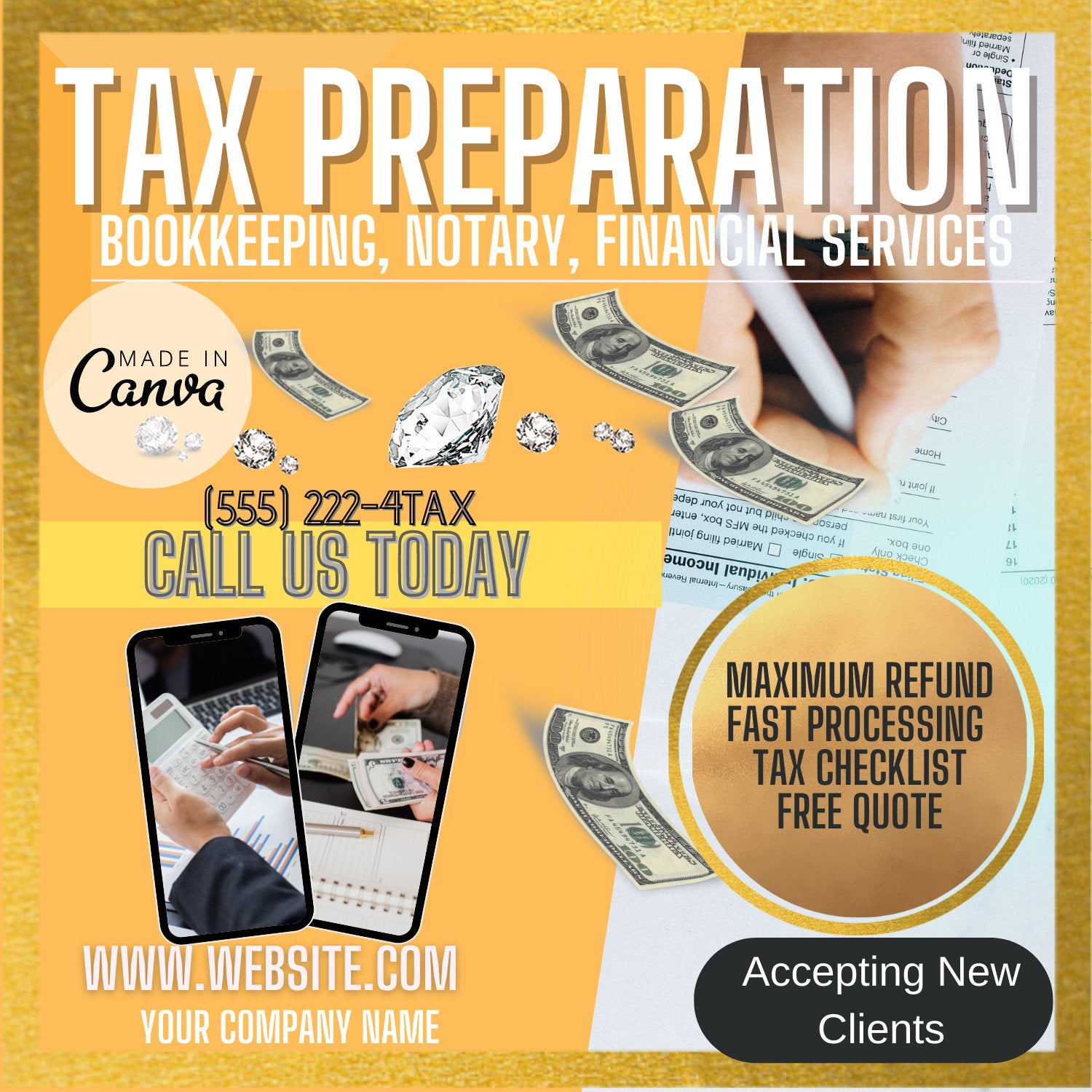 Tax Prep Flyer, Social Media Flyer, Virtual flyer, Website Design Flyer, Business Flyer, Computer Design flyer