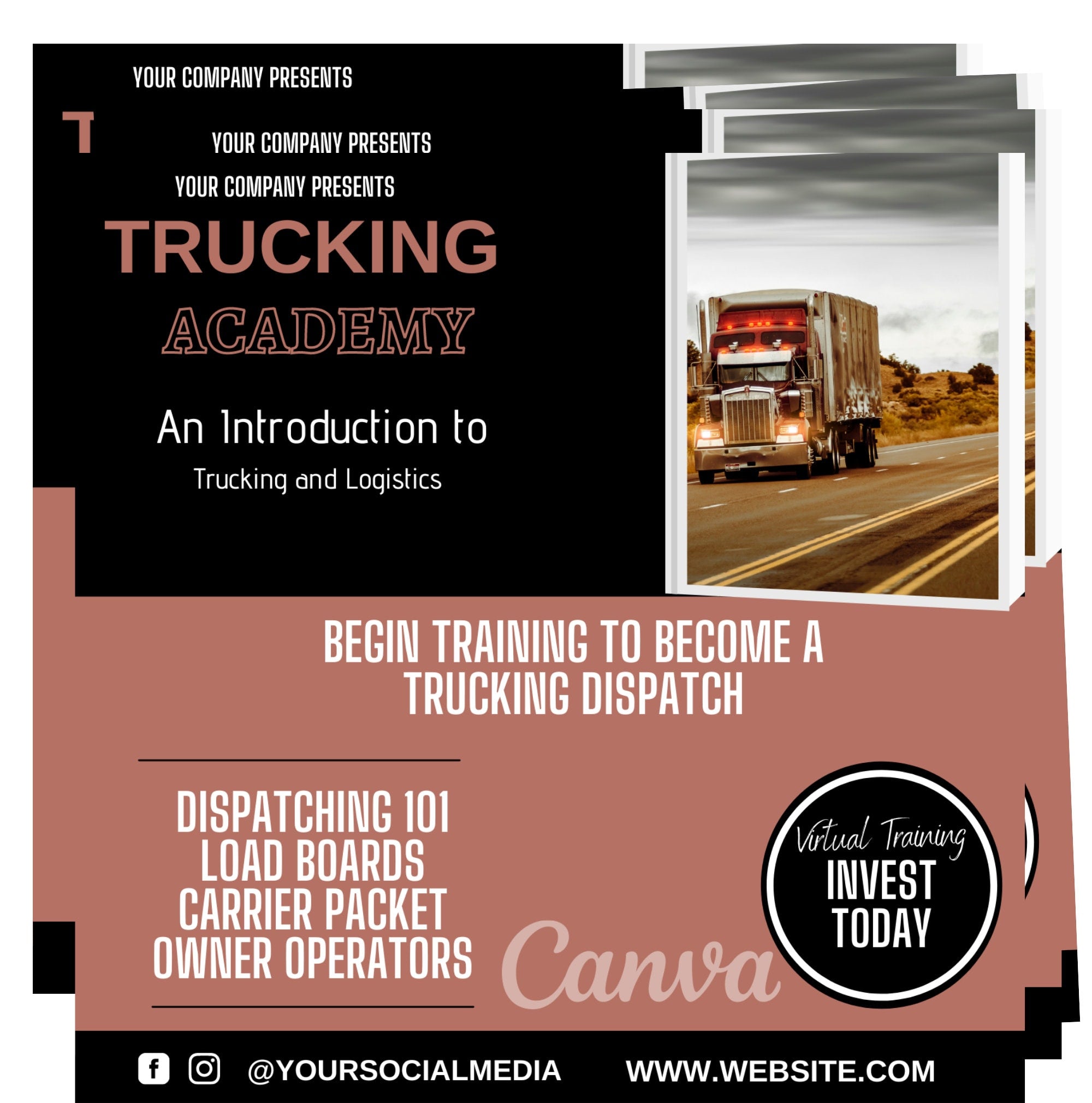 Truck Dispatch Flyer, Business Flyer, Social Media Flyer, DIY flyer, online flyer