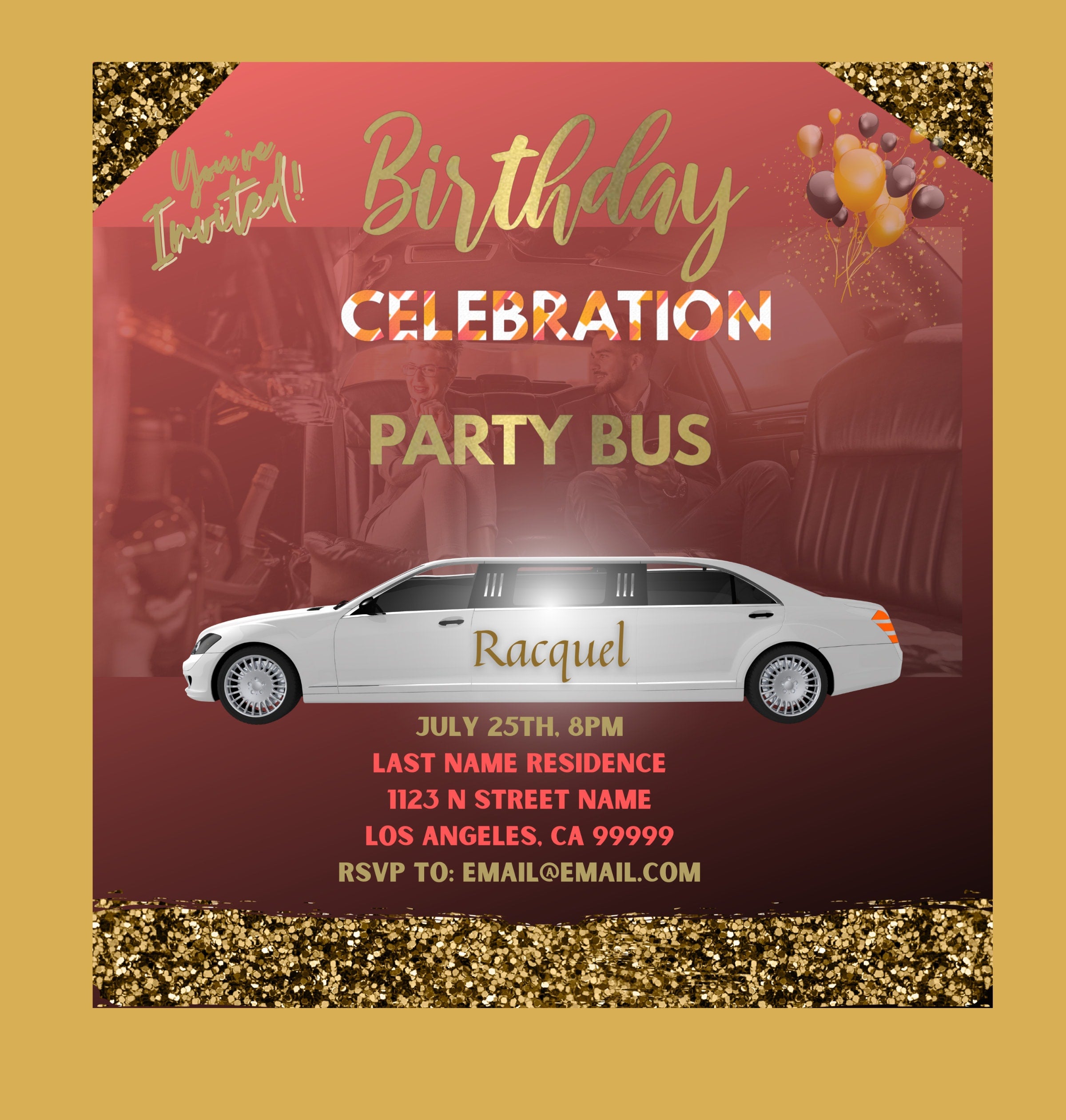 BUY 1 GET2 Party Celebration, Party Bus and Bonus Templates Instant Download