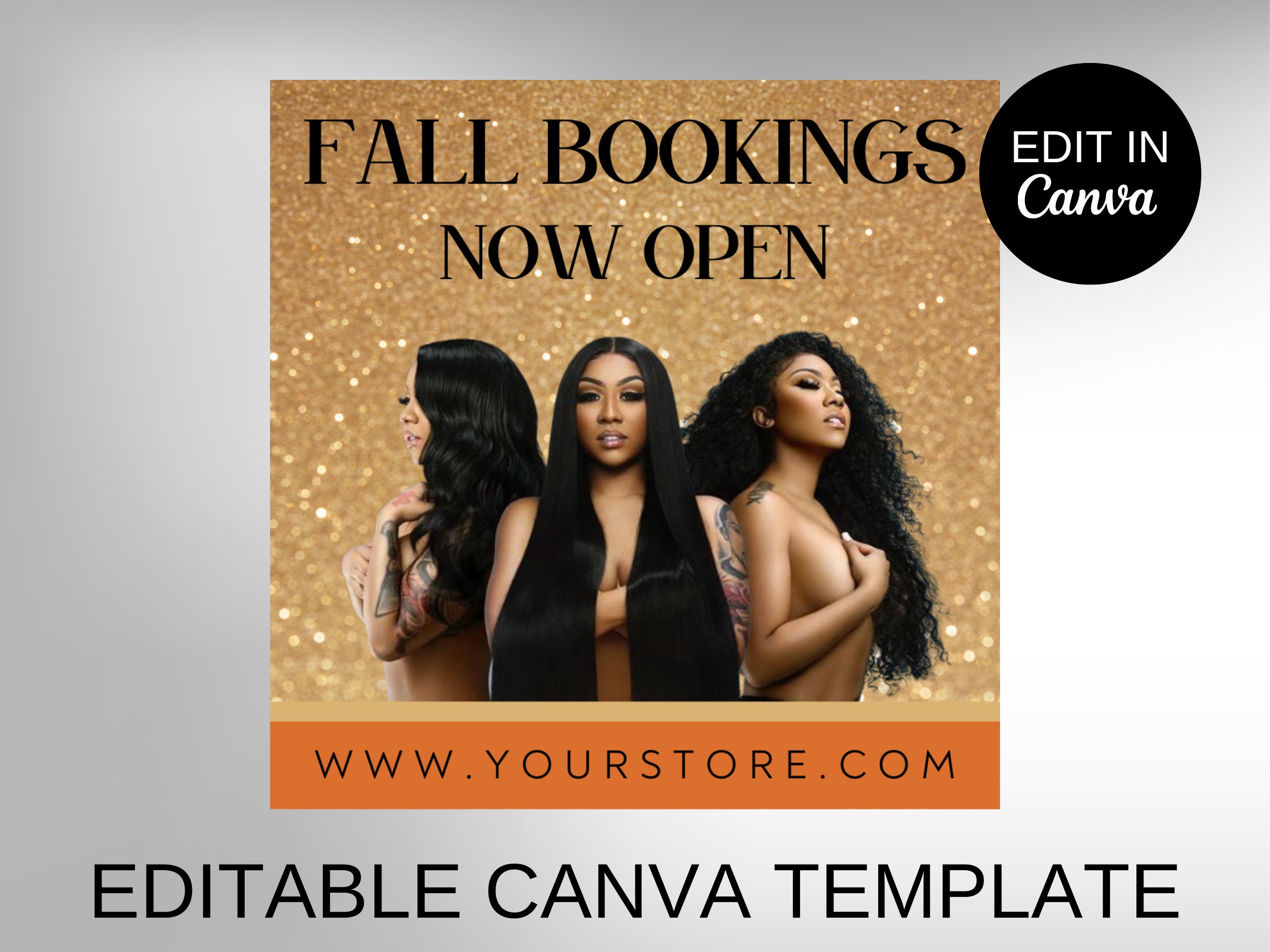 Fall Sale Flyer, Fall Flyer, Hair Flyer, Digital Fall Flyer, Autumn Flyer, Social Media Flyer, Canva Template, Booking Flyer, Hair Booking