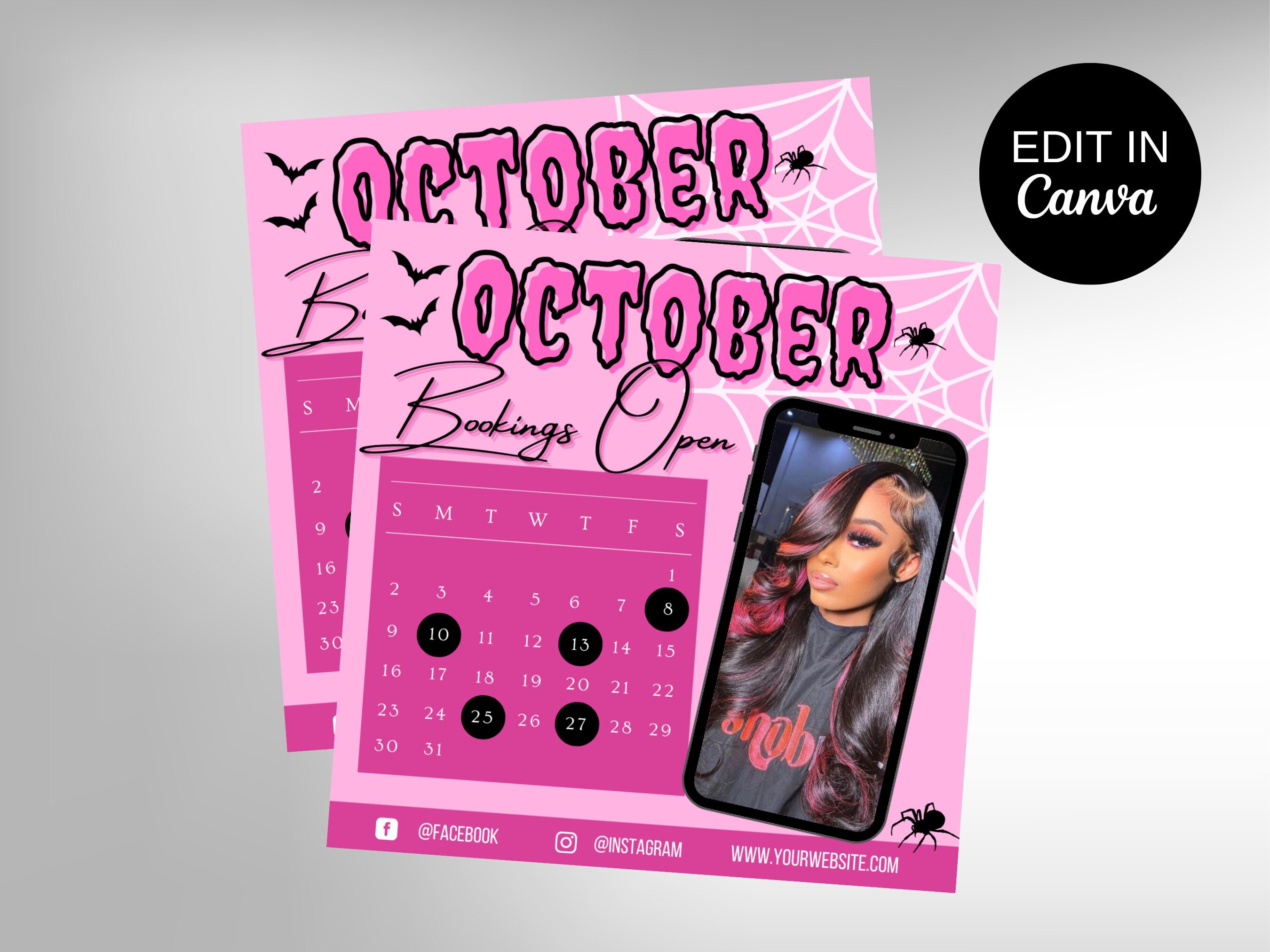 Halloween Sale Flyer, October Flyer, Hair Flyer, Digital Fall Flyer, Fall Flyer, Halloween, Beauty flyer, Booking Flyer, Hair Booking