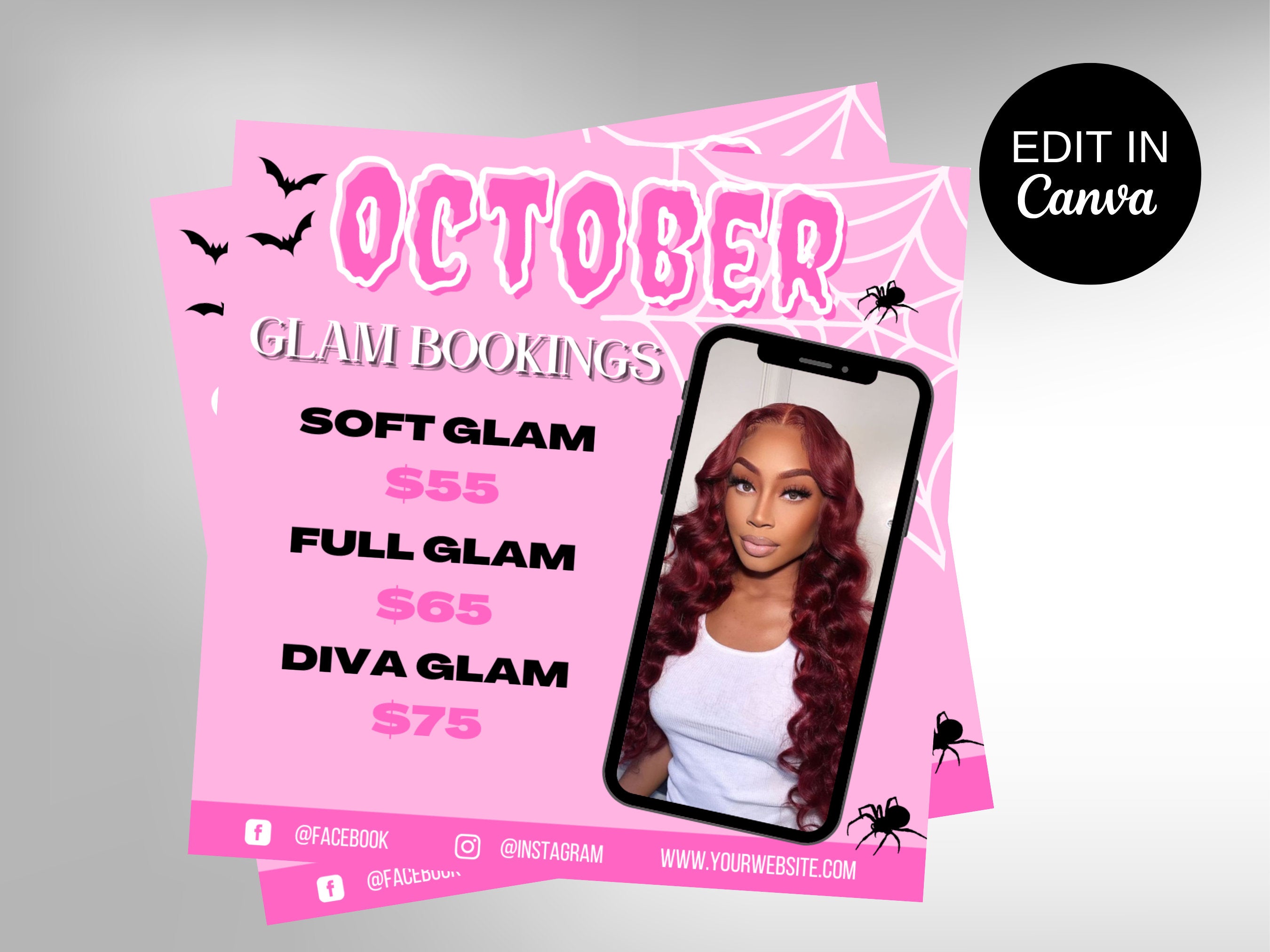 Halloween Sale Flyer, October Flyer, Hair Flyer, Digital Fall Flyer, Fall Flyer, Halloween, Beauty flyer, Booking Flyer, Hair Booking