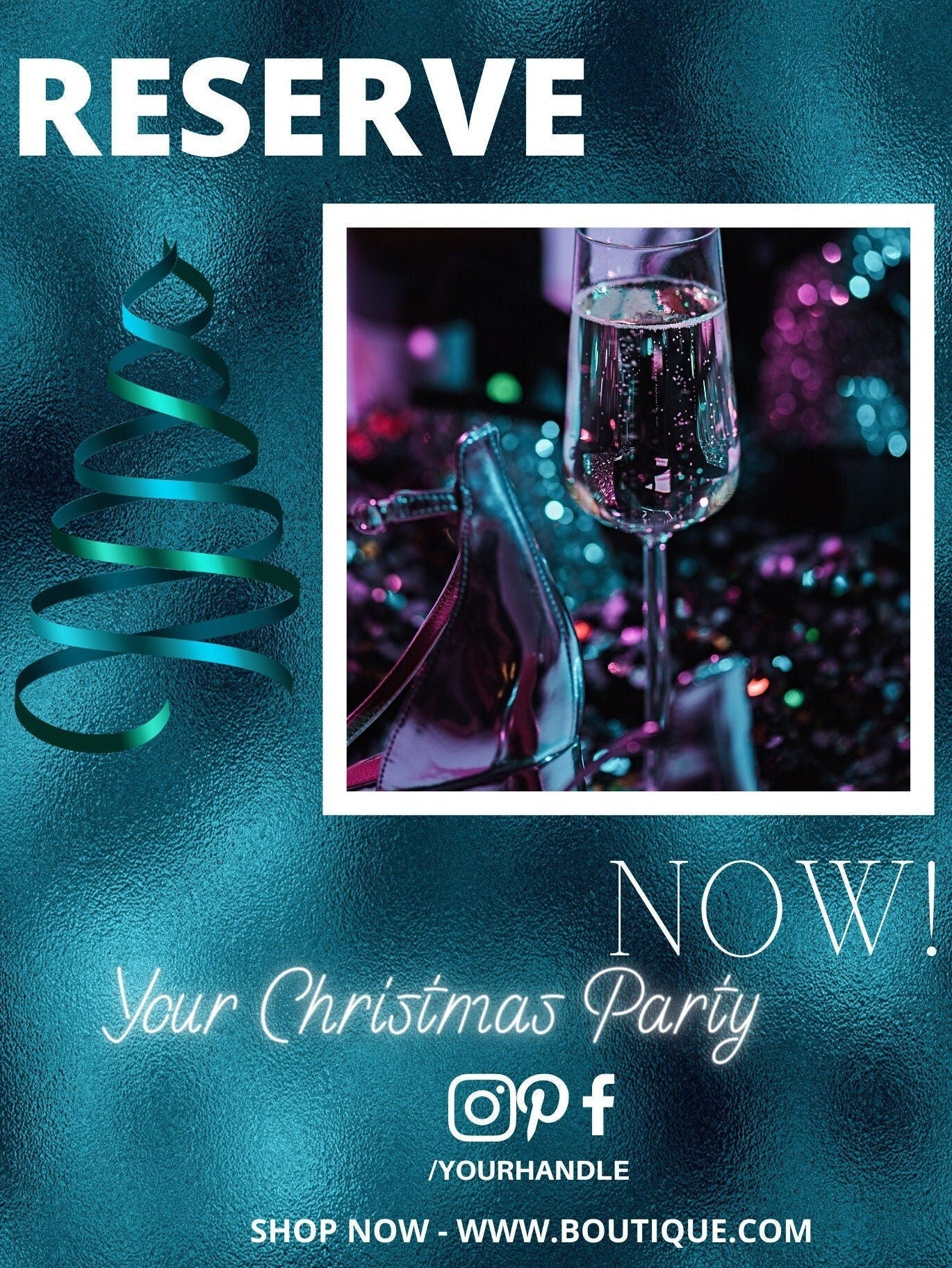 Christmas Event, Party Event, event Flyer, Christmas Flyer, Santa Flyer, Social Media Posts Instagram, Editable Flyer DIY