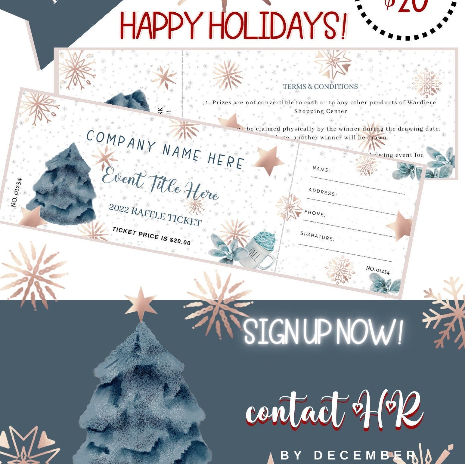 RAFFLE Ticket Template, Bonus!! Bonus Event Flyer included, Fundraiser, Company Party, Digital Download, DIY