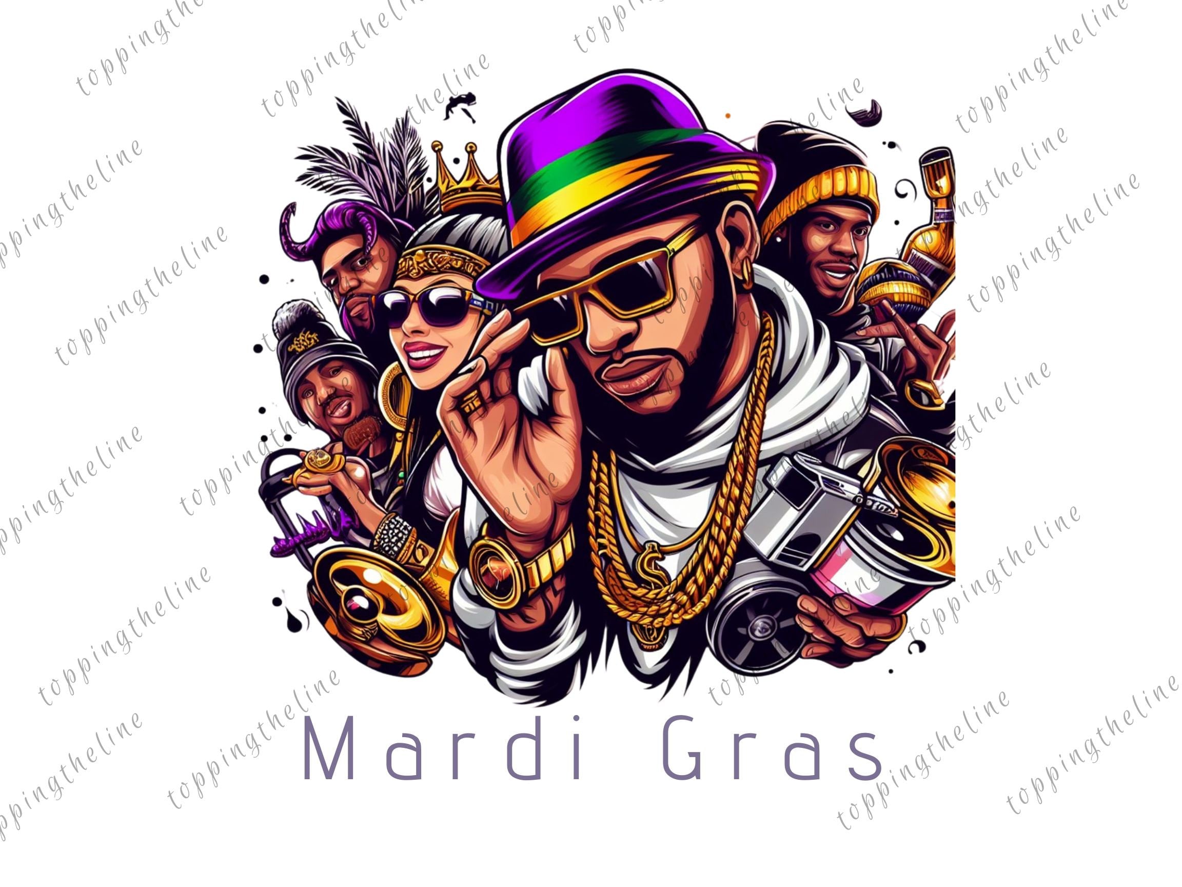 Mardi Gras, Png Sublimation Design, Happy Mardi Gras Png, Black Girl Art, Mardi Gras Carnival Png, Digital Download