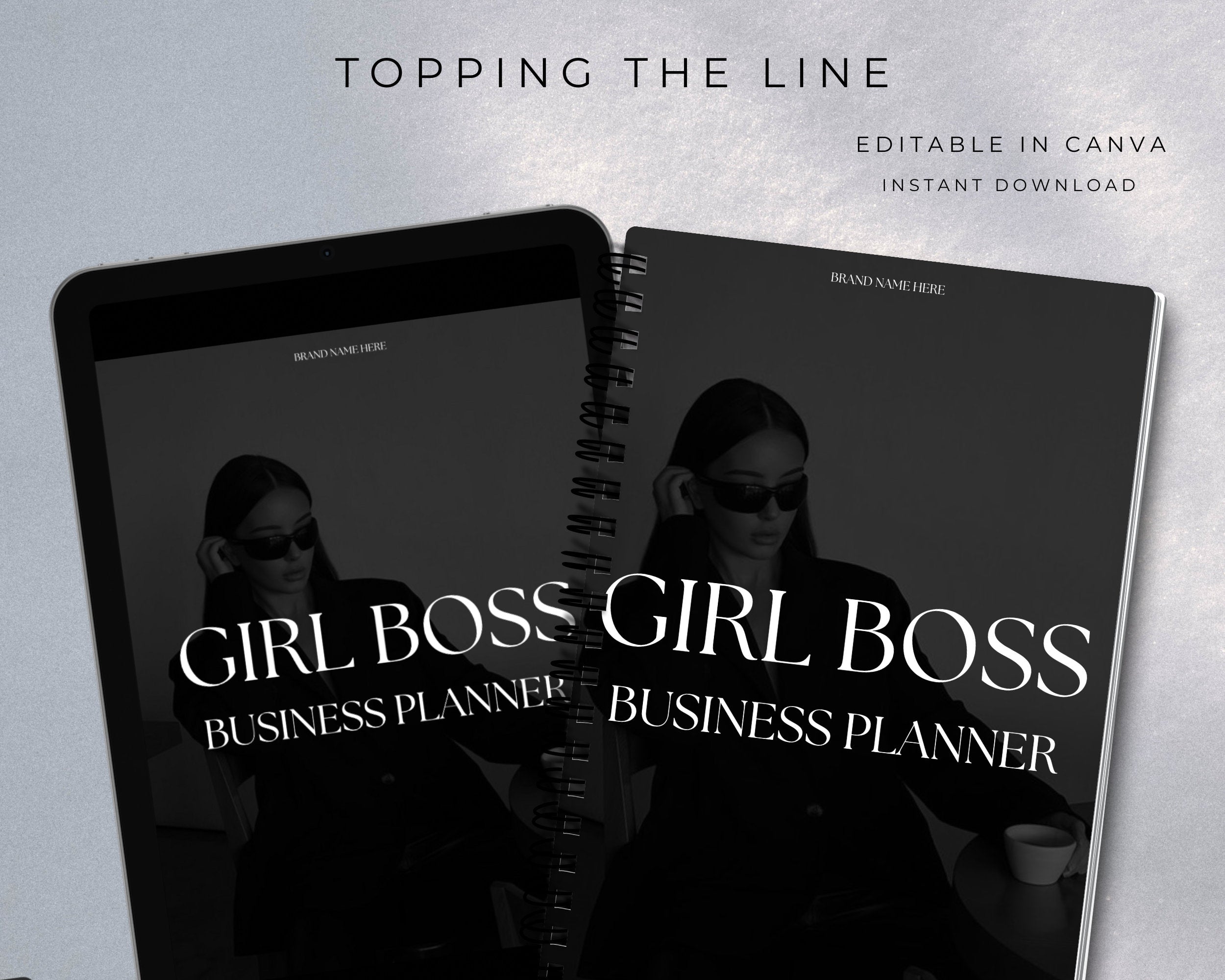 PLR Girl Boss Business Planner for Resell, PLR 2024 Planner, PLR, Commercial Use, business planner, planner template, hyperlink planner