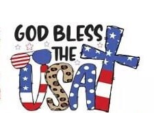 HTV Heat Transfer Vinyl - Labor Day God Bless the USA (10x6 in) + Bonus 3x2.5 in HTV