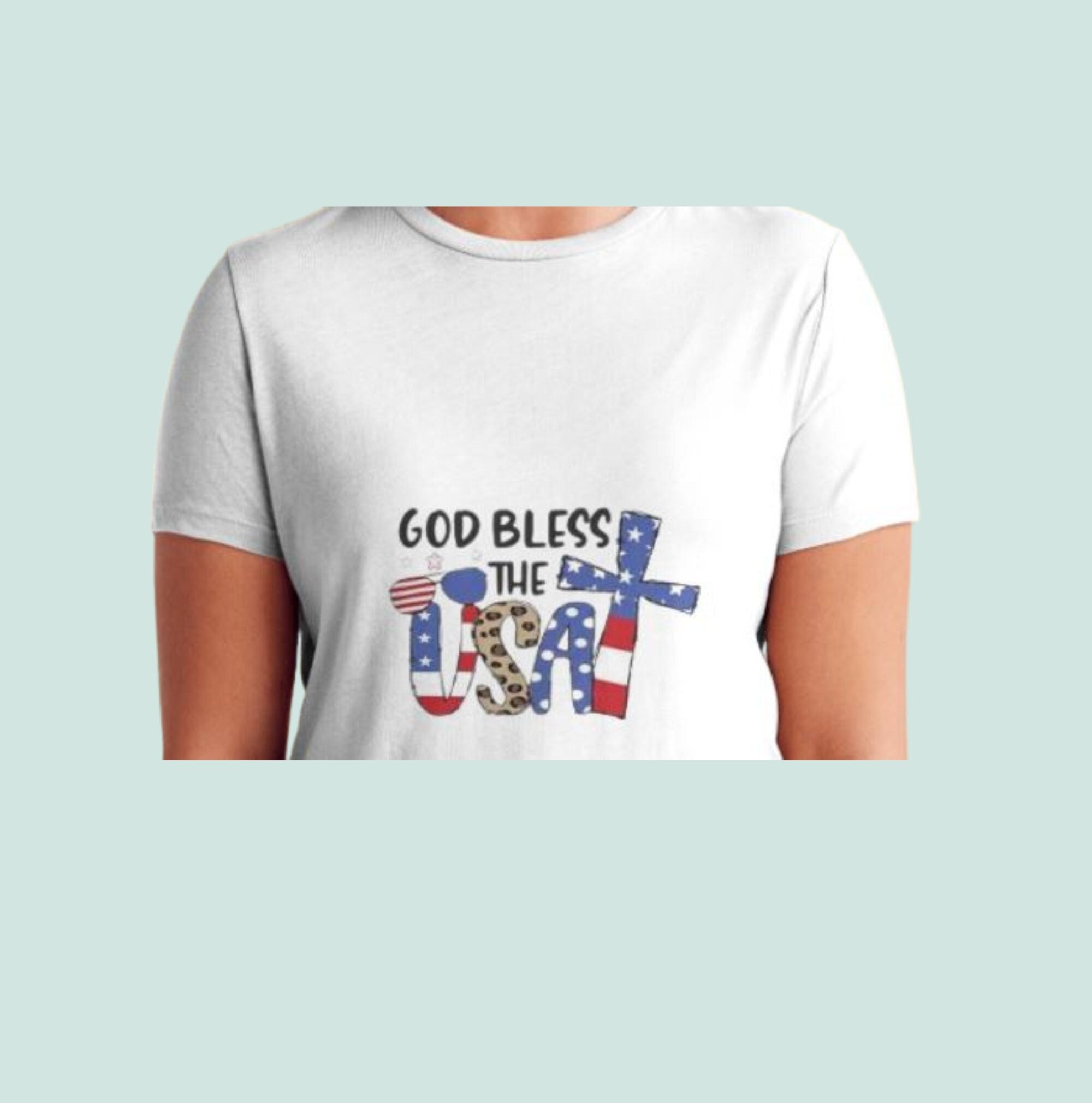 HTV Heat Transfer Vinyl - Labor Day God Bless the USA (10x6 in) + Bonus 3x2.5 in HTV
