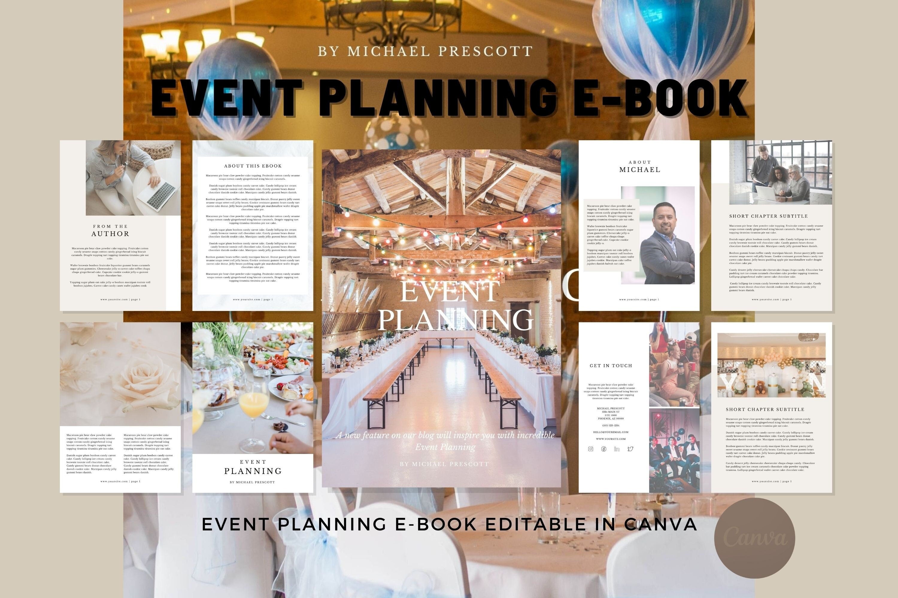 EVENT Planning E-book 40pgs Editable Template, Event Planning Business, Social Media Marketing, Business E-Book Gain Knowledge to Drive Sale
