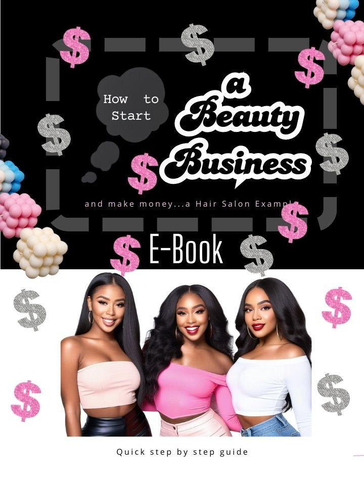 PLR E-Book, How to Start a Beauty Business Achieve Beauty Business Success with Easy-to-Follow 7 Steps - Vol3 Includes Worksheets, AI Models